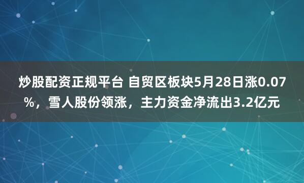 炒股配资正规平台 自贸区板块5月28日涨0.07%，雪人股份领涨，主力资金净流出3.2亿元